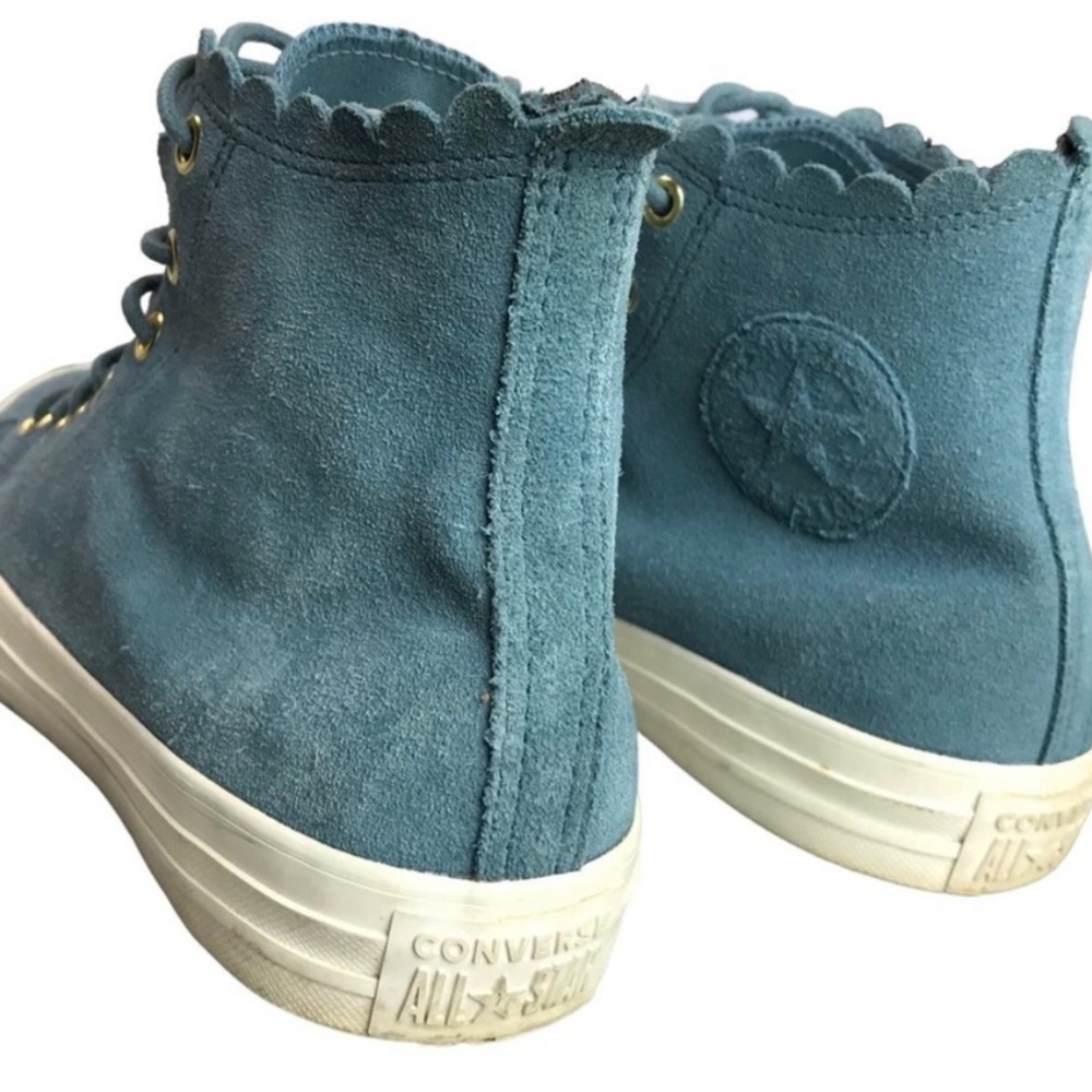 MOVING SALE!  Chuck Taylor All Star Blue Frilly Thrills Sneakers 8.5/39 - Picture 7 of 9